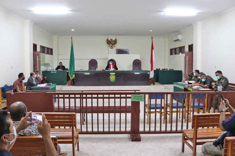 Sidang Pra Peradilan Penetapan Tersangka Bupati Waropen digelar di Pengadilan Negeri Serui