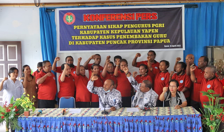 Mengutuk Keras Penembakan Guru di Papua, PGRI Yapen terbitkan 4 Pernyataan Sikap