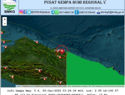 Hari kedua di tahun 2023, Gempa 5,6 Magnitudo Guncang Jayapura