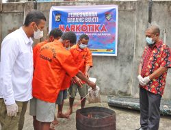 Enam Ribu Gram Narkoba di Musnahkan Dit Polairud Polda Papua