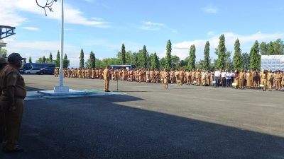 Pj Bupati Jayapura Apresiasi, ASN yang Hadir Ikuti Apel pagi Hari Ini