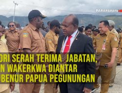 Memori Serah Terima Jabatan, Doren Wakerkwa diantar Pj Gubernur Papua Pegunungan