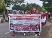 Semarakkan HUT RI ke-78, Srikandi HKJM Kabupaten Jayapura Gelar Jalan Santai