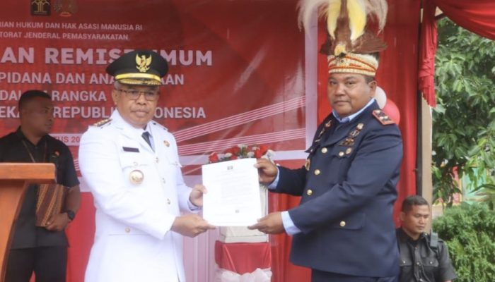 81 Napi Dan Anak Binaan Lapas Kelas II B Serui Terima Remisi Umum Pada HUT RI Ke 78