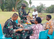Satgas Yonif 133/YS Gelar Program Patroli Pelayanan Kesehatan Untuk Masyarakat Papua