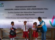 Dukung Pengembangan Wisata Papua, PLN Salurkan Bantuan Sanitasi Fasum di Sapomi Island, Biak