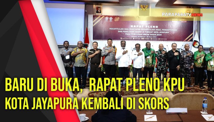 Baru di buka, Rapat Pleno KPU Kota Jayapura Kembali di Skors