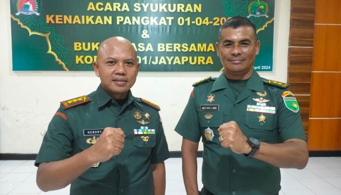 Kodim 1702 Jayapura Gelar Buka Bersama dan Syukuran Kenaikan Pangkat