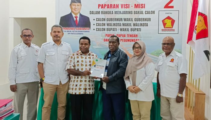 Maju di Pemilihan Bupati Nduga, Edison Gwijangge Ikuti Fit and Propertest Partai Gerindra
