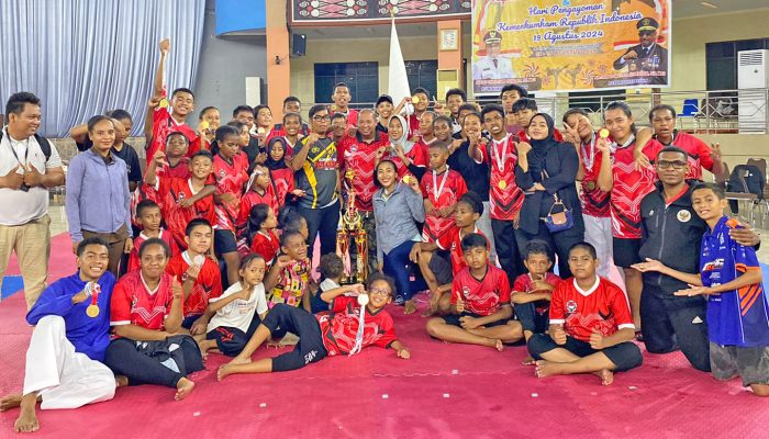 Dulang 27 Emas, KKI Kota Jayapura Keluar sebagai Juara Umum Kejurda Karate 2024