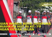 Ribuan Warga kota Jayapura meriahkan HUT RI ke-79 dengan gerak jalan