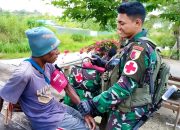 Jalin Silaturahmi bersama Masyarakat Bompai, Satgas Yonif 512/QY disambut dengan Penuh Kehangatan