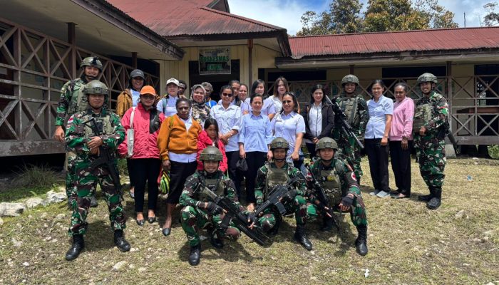 Satgas Yonif 512/QY Ikut serta dalam Pertemuan Lokakarya Mini Lintas Sektoral Puskesmas Okpol di Pegunungan Bintang