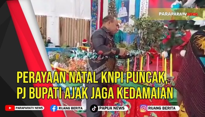 Perayaan Natal KNPI Puncak, PJ Bupati Ajak Jaga Kedamaian 