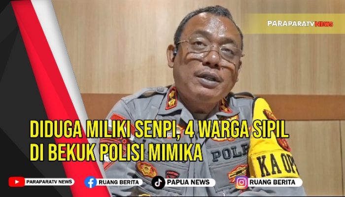 Diduga Miliki Senpi, Polisi Mimika Bekuk 4 Warga Sipil