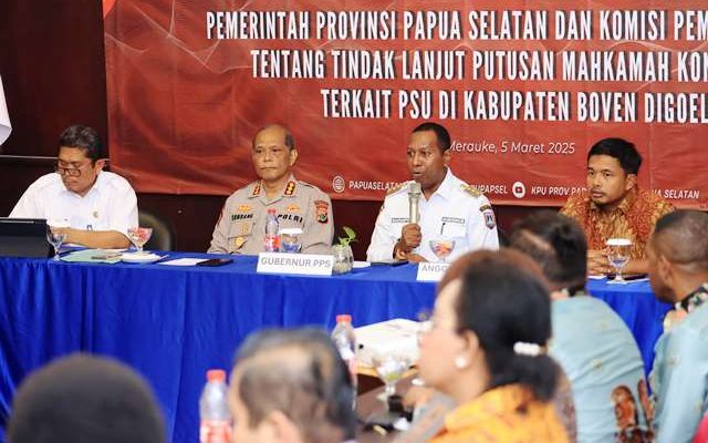 Pemprov Papua Selatan dan KPU Gelar Rakor Bahas PSU Kabupaten Boven Digoel