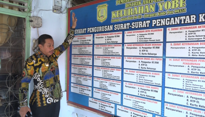 Rustan Saru Minta Layanan Administrasi Di Kelurahan Yobe Gratis Dan Estimasi Waktu Yang Cepat