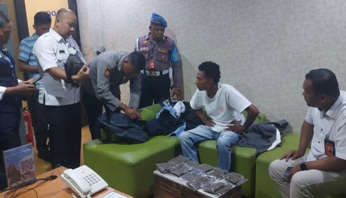 Bawa Ganja, Calon penumpang tujuan Wamena di amankan Otoritas Bandara Sentani