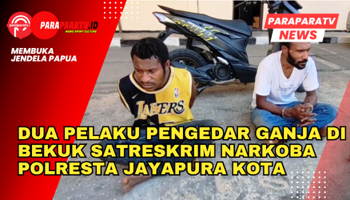 Dua Pelaku Penegedar Ganja Di Bekuk Satreskrim Narkoba Polresta Jayapura Kota