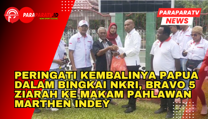 Peringati Kembalinya Papua dalam Bingkai NKRI, Bravo 5 Ziarah ke Makam Pahlawan Marthen Indey