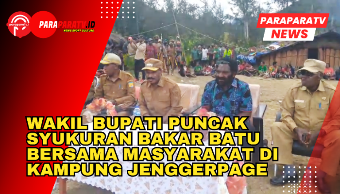 Wakil Bupati Puncak Syukuran Bakar Batu bersama Masyarakat di Kampung Jenggerpage