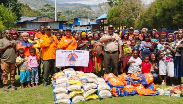 Pemerintah Kabupaten Tolikara Lakukan Penanganan Darurat Bencana Banjir dan Longsor, BNPB Salurkan Bantuan Kemanusiaan
