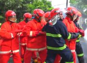 Pertamina Simulasikan Truk Pengangkut Bahan Bakar Terbakar di Ruas Jalur Sentani Jayapura
