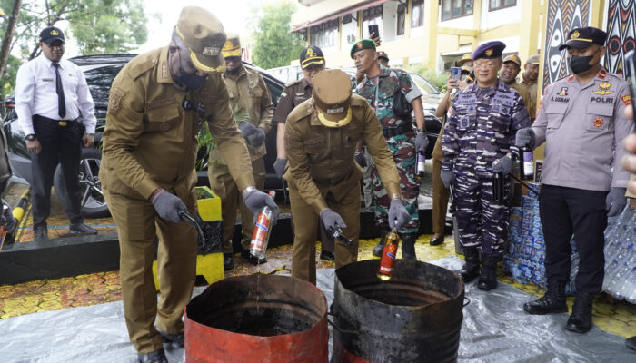 254 Miras Ilegal Hasil Operasi Gabungan Kota Jayapura