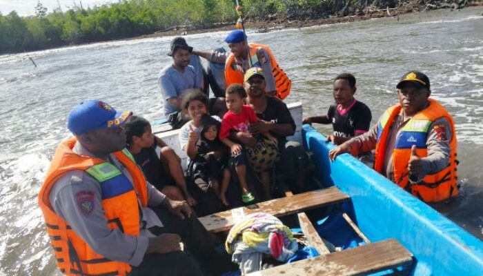 Polairud Polres Waropen Berhasil Evakuasi Seluruh Korban Laka Laut di Saireri