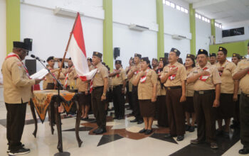 54 Pengurus Kwarcab Pramuka Kota Jayapura Dilantik, Targetkan Konsolidasi Organisasi dan Program kebersihan