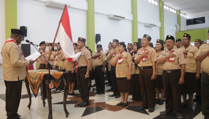 54 Pengurus Kwarcab Pramuka Kota Jayapura Dilantik, Targetkan Konsolidasi Organisasi dan Program kebersihan