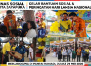 Dinsos Kota Jayapura Gelar Bantuan Sosial dan Peringatan Hari Lansia Nasional ke-30