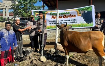 Polresta Jayapura Kota Salurkan Hewan Kurban di Empat Lokasi, Wujud Kepedulian dan Penguatan Kebersamaan dengan Masyarakat