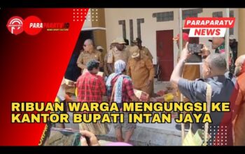 Ribuan Warga Mengungsi ke Kantor Bupati Intan Jaya