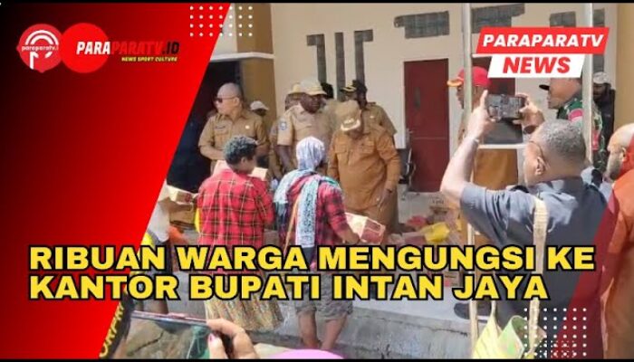 Ribuan Warga Mengungsi ke Kantor Bupati Intan Jaya