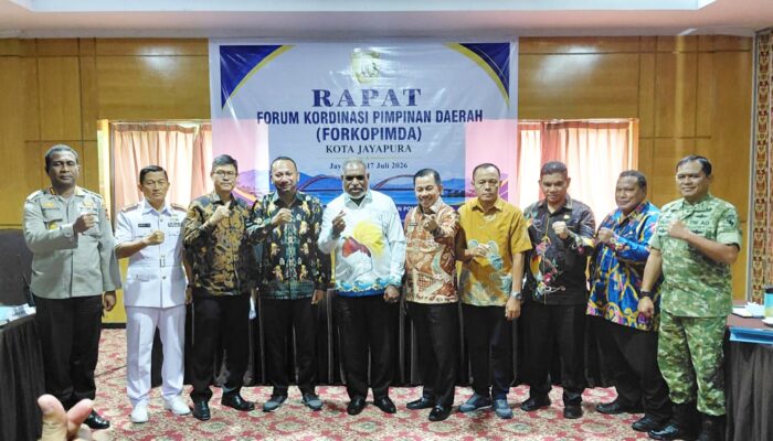 Rapat Forkopimda Kota Jayapura, Fokus Tertibkan Miras, Narkoba, dan Tambang Emas Ilegal