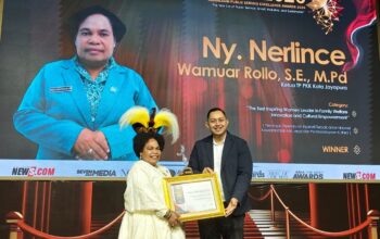 Ketua TP PKK Kota Jayapura Nerlince Wamuar Rollo Sabet Penghargaan Pemimpin Perempuan Inspiratif Nasional di Ajang IPSEA 2026