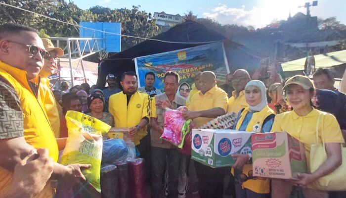 Golkar Papua Peduli Salurkan Bantuan untuk Korban Kebakaran Dok V Jayapura
