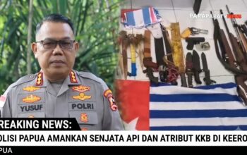 Polisi Amankan Senjata Api dan Atribut KKB Di Keerom, Papua