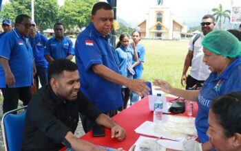 Rangkaian HUT Ke 25, DPC Partai Demokrat Yapen Gelar Donor Darah