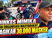 Dinkes Mimika Dan Organisasi Masyarakat Bagikan 30.000 Masker