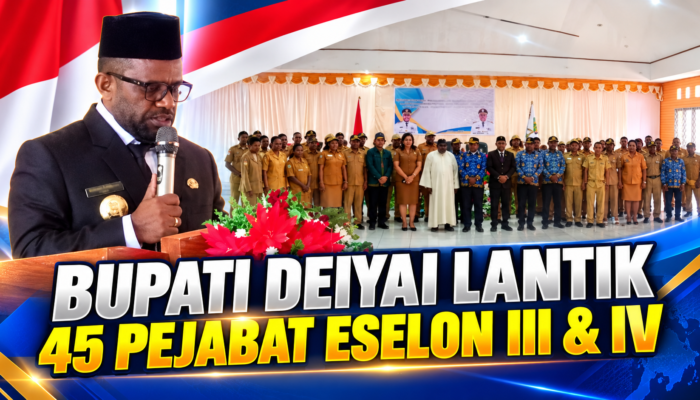 Bupati Deiyai Lantik 45 Pejabat Eselon III dan IV